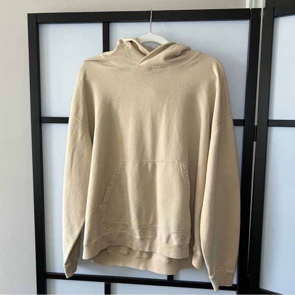 [3] TKEES Beige Core Hoodie 100% Cotton Heavyweight Hoodie Made In Canada - Picture 7 of 13